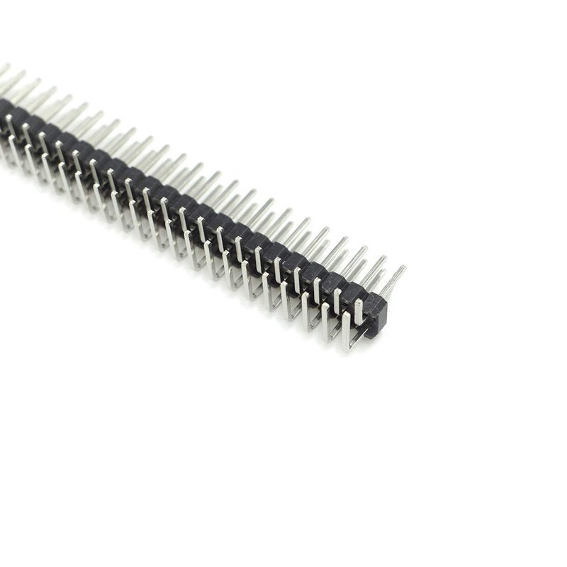 bnafes 10PCS 40Pin 2.54mm Dual Row Right Angle PCB Male Pin Header Strip Connector - Image 4